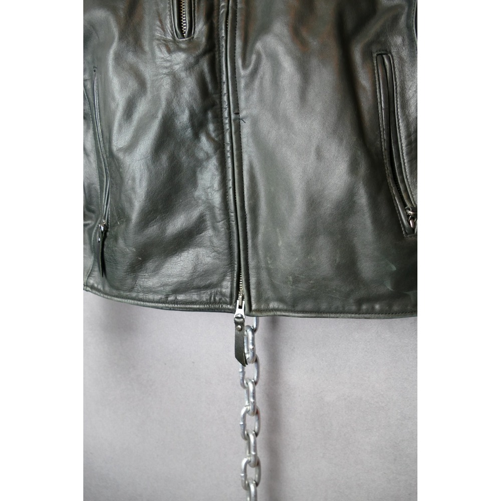 Harley Davidson Motorcycles Mens Black Leather Eagle‎ Graphic Jacket Size XL - Picture 13 of 15
